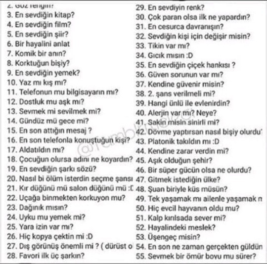 Sorun bakalım neler merak ediliyormuş?