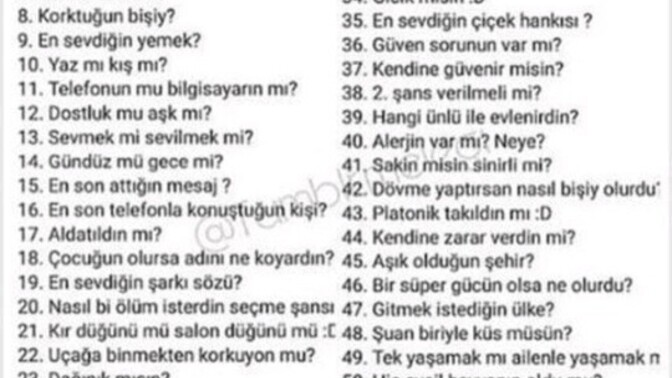 Sorun bakalım neler merak ediliyormuş?