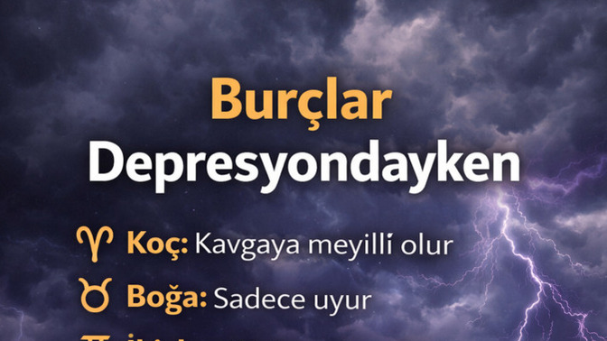 Burcunuza göre depresyondayken ne yaparsınız?