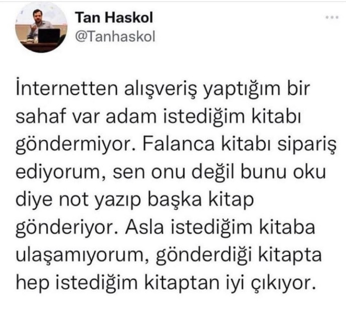Sipariş verdiğiniz kitap yerine farklı kitap gönderen sahafın kitabını okur muydunuz?