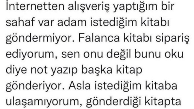 Sipariş verdiğiniz kitap yerine farklı kitap gönderen sahafın kitabını okur muydunuz?