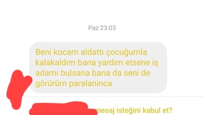 Sana ne mesajlar geliyordur simdi?