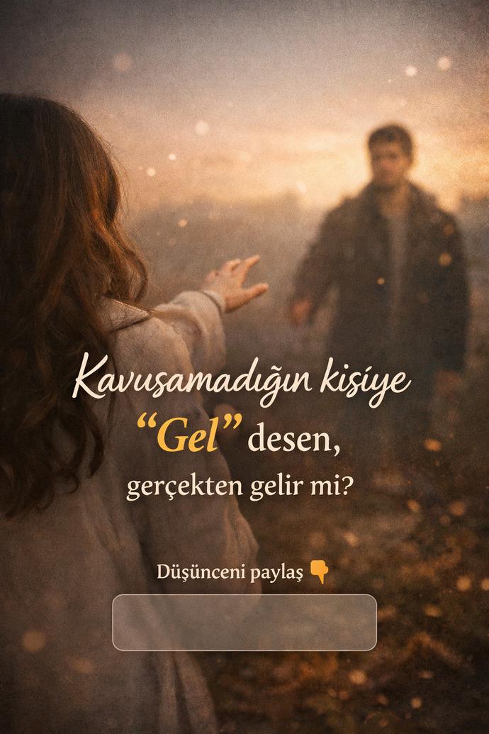 Kavuşamadığın kişiye gel desen, gerçekten gelir mi?
