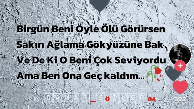 Size bir söz bırakayım mi?