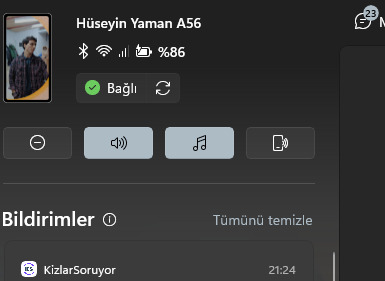 Şarj seviyene göre seni % kaç seviyor?