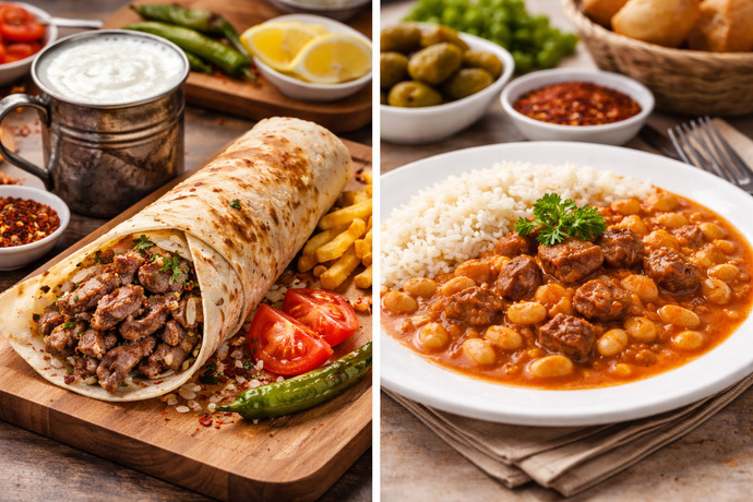 Et dürüm ayran mı, kuru fasulye pilav mı?