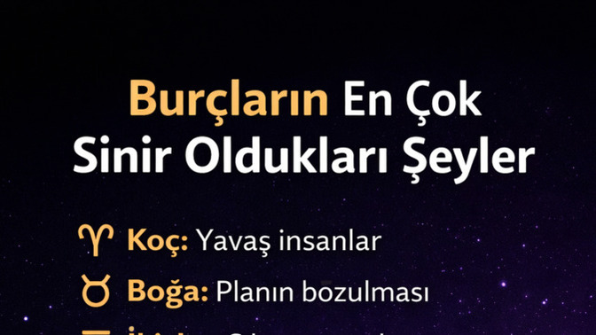 Burcunuza göre en çok sinir olduğunuz şey ne?