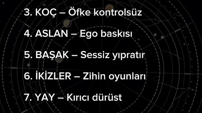 Sırasıyla En Karanlık Burçlar Siz hangi Sıradasınız?