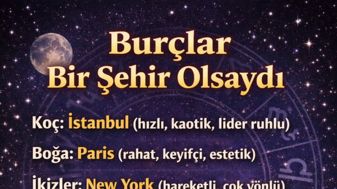 Burcuna göre bir şehir olsaydın hangisi olurdun?