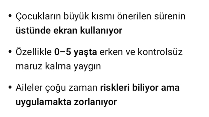 Aileler çocukların ekran süresi konusunda yeteri kadar bilinçli davranış gösteriyor mu?