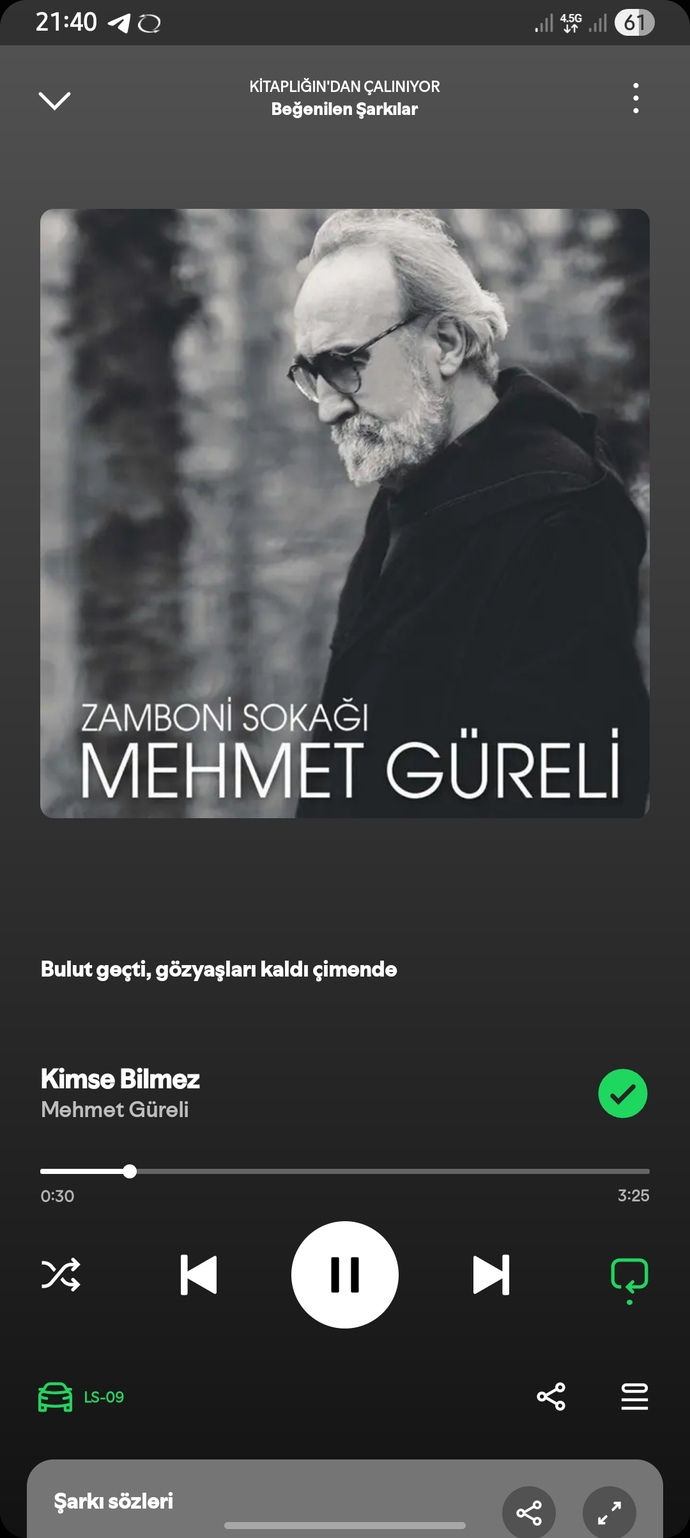 Bu akşam dinlediğiniz en güzel şarkı hangisi, bir parça önerir misiniz?