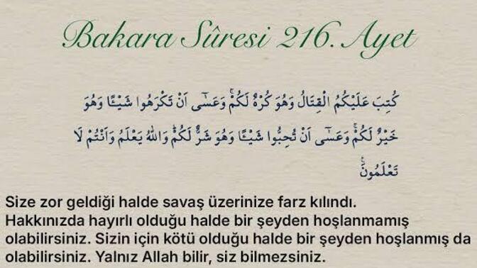 Sizin de sevdiğiniz ayet var mı?
