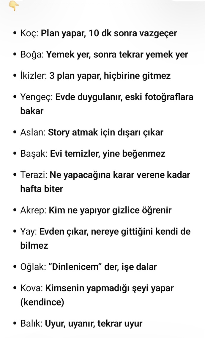 Burçlar haftasonu neler yapar 🙄?