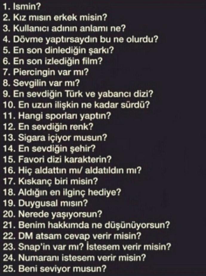 Seçeneklerden hangisini bana sorarsınız?