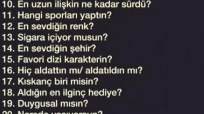 Seçeneklerden hangisini bana sorarsınız?