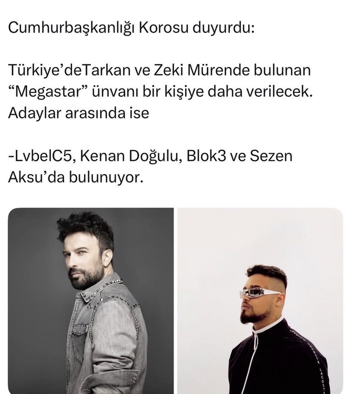 Müzik dünyasında yeni megastar unvanı sizce kime gider, kim hak ediyor?