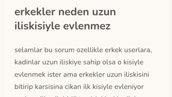 Bu doğru mu erkekler, gerçekten böyle mi dusunuyorsunuz ve neden?