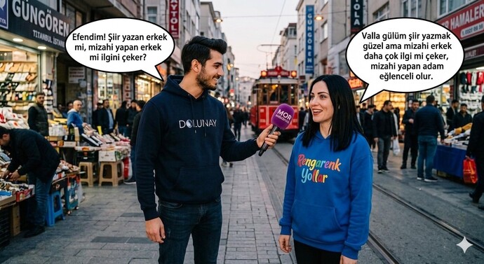 Şiir yazan mı erkek mi, mizahi yapan erkek mi ilgini çeker?