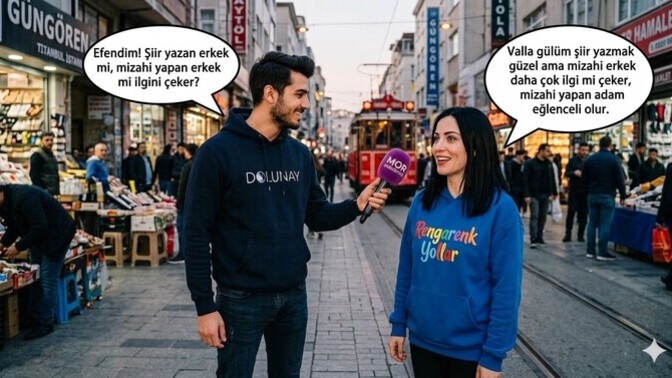 Şiir yazan mı erkek mi, mizahi yapan erkek mi ilgini çeker?