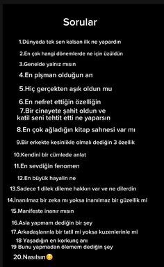 Bana burdan istediğiniz soruyu seçip sorar mısınız?