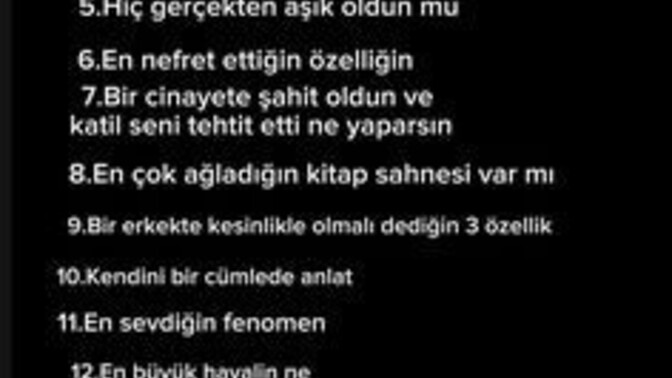 Bana burdan istediğiniz soruyu seçip sorar mısınız?