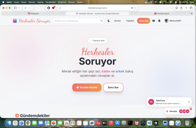 Yeni mesajlaşma sistemi tasarımım nasıl olmuş, neleri geliştirmeliyim?