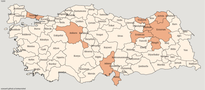 Türkiyede kaç il gördünüz?