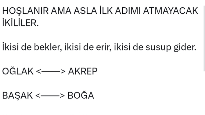 Burçlara göre hoşlanmalarına rağmen birbirlerine ilk adımı atmayan burçlar hangileridir?