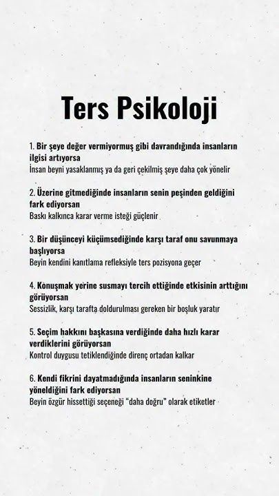 Bildiğiniz bir psikolojik taktik var mı?