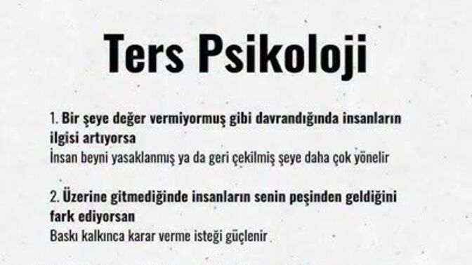 Bildiğiniz bir psikolojik taktik var mı?