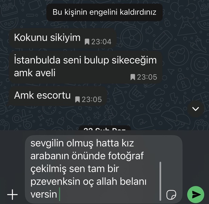Eski sevgiliye böyle yazılir mi?