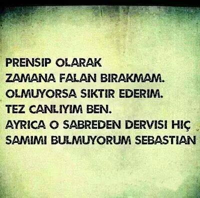Prensipleriniz var mı?