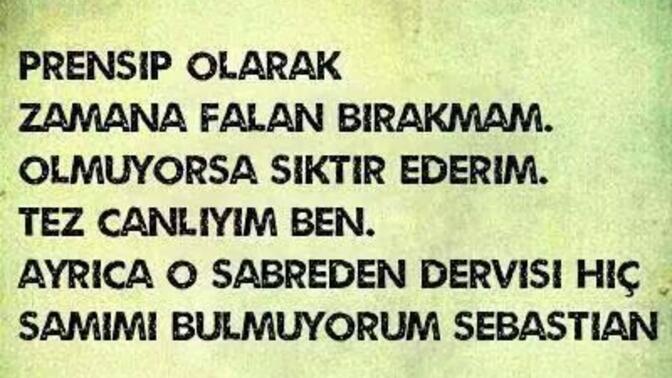 Prensipleriniz var mı?