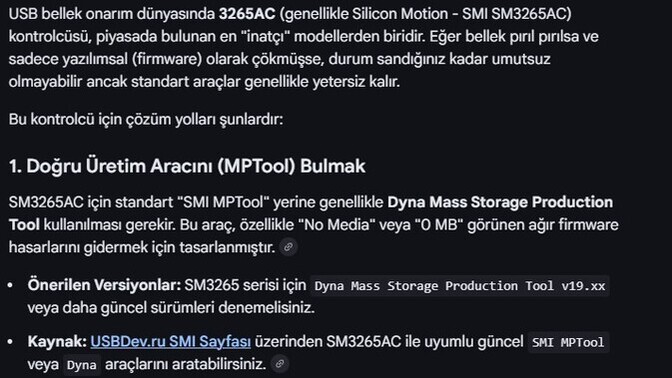 Usb ölü frimware kurtarmayı denediniz mi :D?
