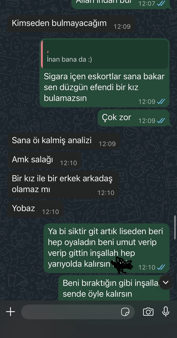Eski sevgilim hiç mi umursamamış sizce?