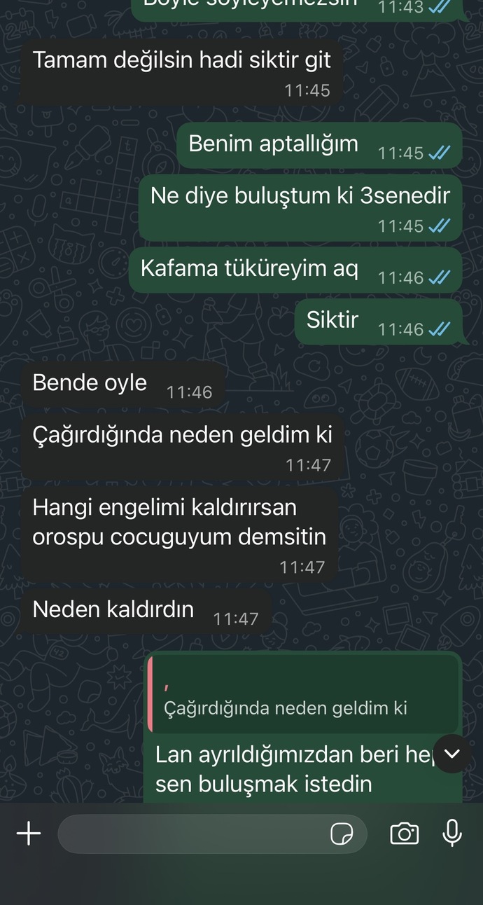 Eski sevgilim hiç mi umursamamış sizce?