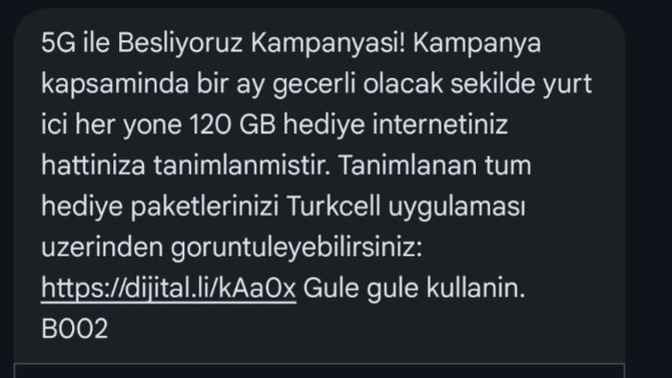 Turkcell 5KAT kampanyasında size kaç GB hediye internet geldi, herkese aynı mı geliyor?