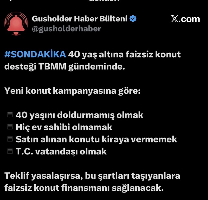 Sıfır faizli konut kredisi çeker misiniz?