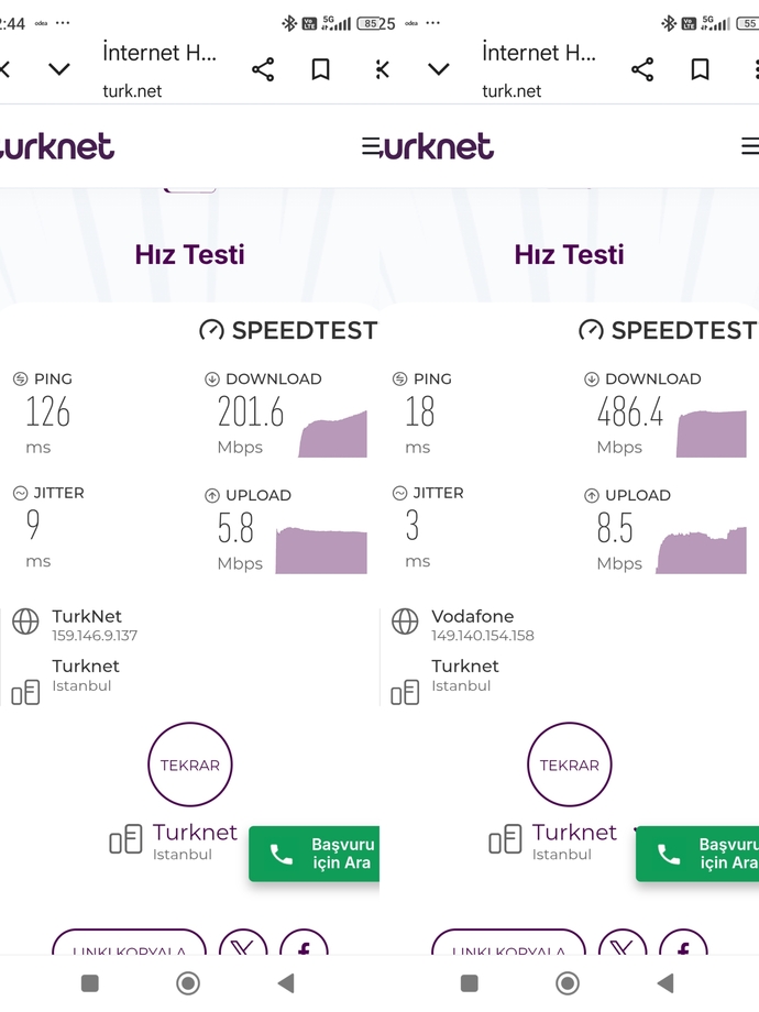 5g bağlantı hızınızı ölçtünüz mü?