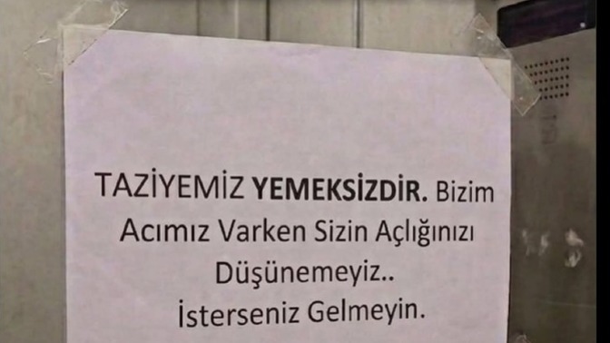 Taziyeye gittiğinizde taziye evinden yemek ikramı beklemek normal mi?
