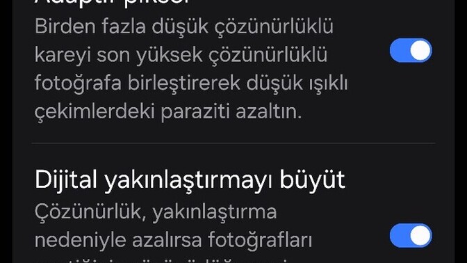 Samsung telefonlar da bu kamera Ayarı kaliteyi yükseltiyor mu düşürüyor mu?
