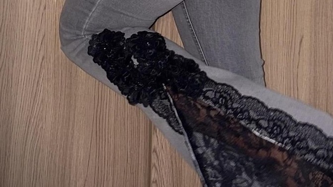 Kot pantolonda dantel detayları güzel oluyor mu?
