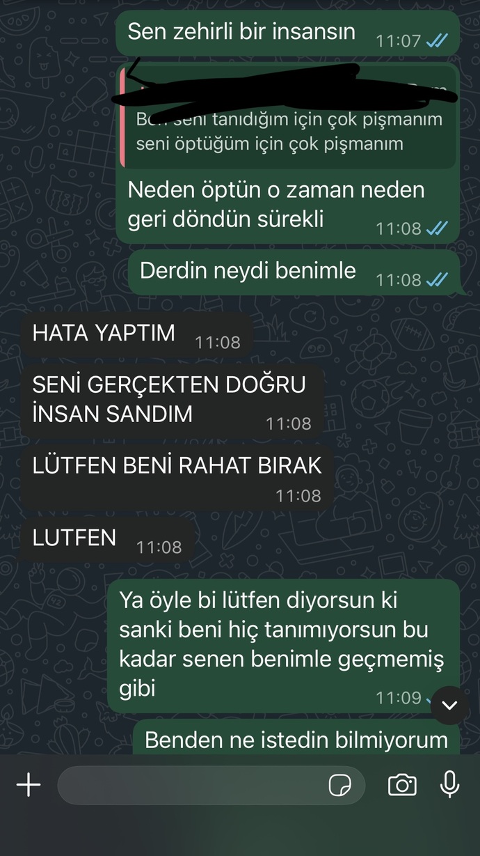 Eski sevgilim tamamen mi bitirmiş bu sefer?