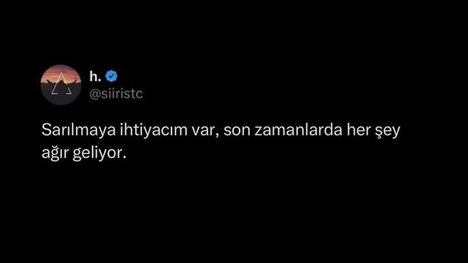 Şu an en çok neye ihtiyacın var?