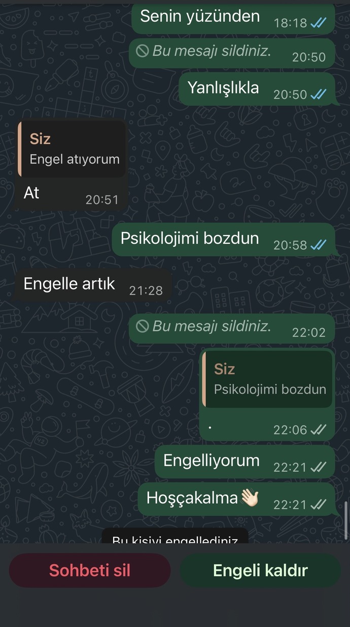 Bunları yazan eski sevgilinin artık özlemesi imkansız mı?