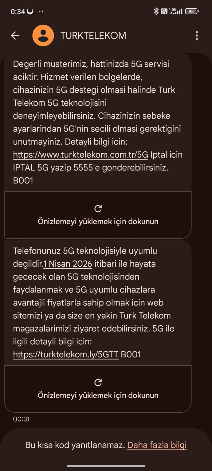 Telefonunuz 5G destekliyor mu?