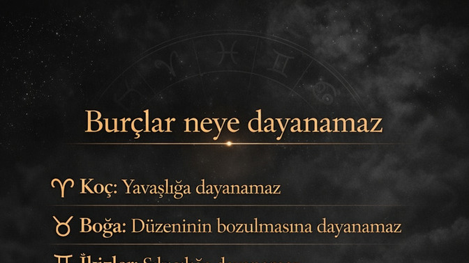 Burcunuza göre neye dayanamazsınız?