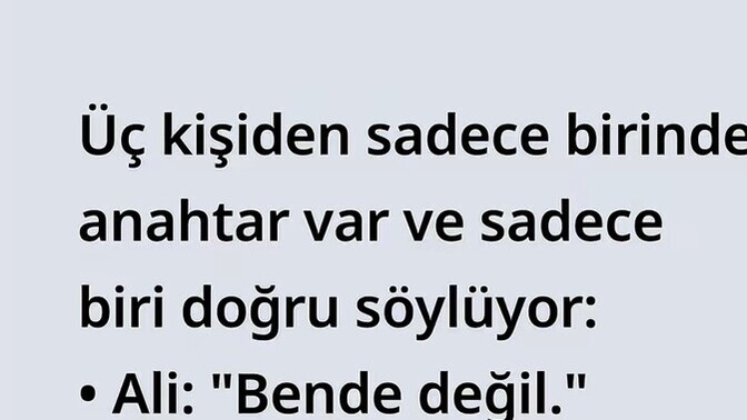 Ekonomik zihinler burada mı, basit bir zihin jimnastiği sorusuna var mısınız?
