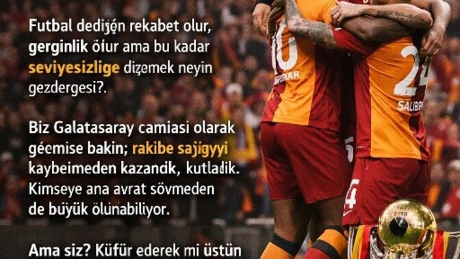 Galatasaray Trabzonspor maçındaki ana avrat küfürler taraftarın büyüklüğünü mü gösteriyor?