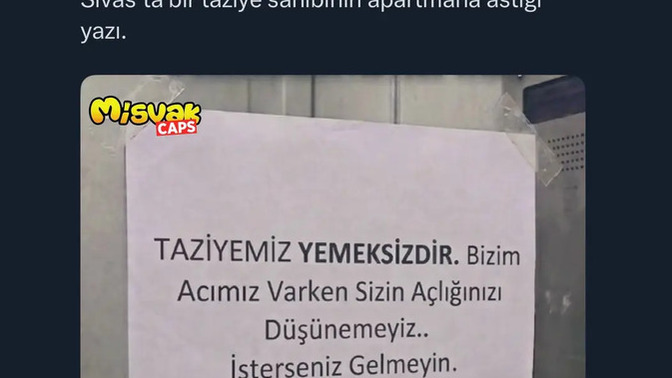 Sırf yemek için taziyeye gidenler hakkında ne düşünüyorsunuz?